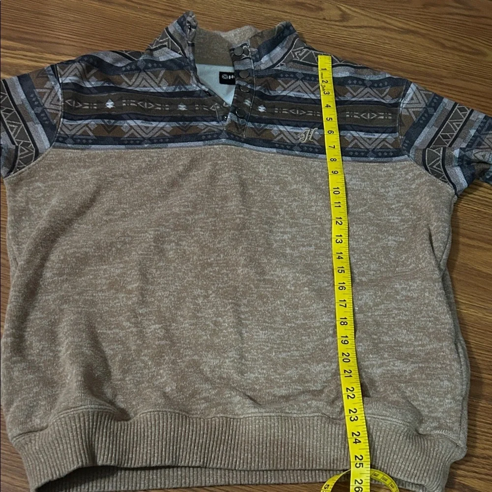 Hooey Stevie Quarter Snap Aztec Tan Pullover Southwestern Men’s Small